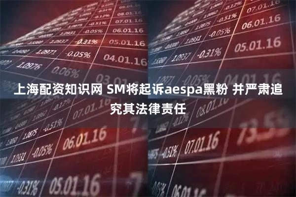 上海配资知识网 SM将起诉aespa黑粉 并严肃追究其法律责任